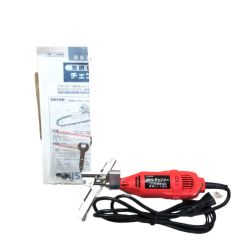 ◇◇ ニシガキ チェーンソー目立て機 取説付 100v N-823 レッド Cランク