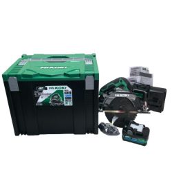 ◇◇ HiKOKI ハイコーキ 165ｍｍ コードレス丸のこ 充電器・充電池２個・ケース付 C3606DB グリーン Sランク