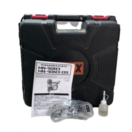  MAX マックス 高圧 釘打ち機 スーパーネイラ ケース付き HN-90N3 レッド