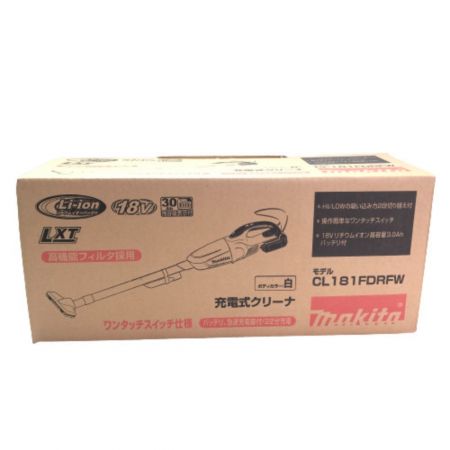  MAKITA マキタ 充電式クリーナー コードレス掃除機 CL181FDRFW ホワイト
