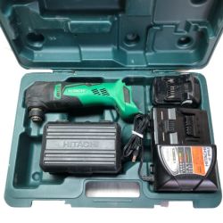 ◇◇ HITACHI 日立 コードレスマルチツール 充電器・充電池1個・ケース付 ＣＶ18ＤＢＬ グリーン Cランク