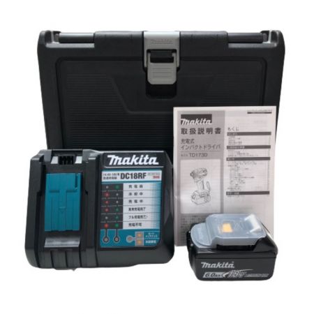  MAKITA マキタ 充電式インパクトドライバ 18ｖ 充電器・充電池２個・ケース付 TD173DRGXB ブラック