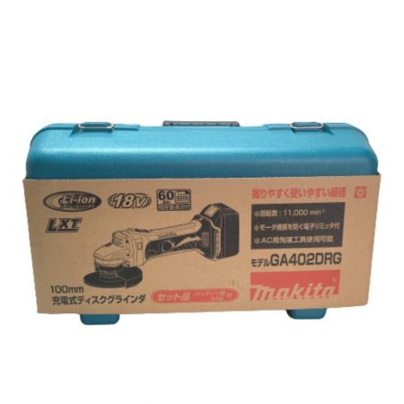  MAKITA マキタ 100ｍｍ 充電式グラインダー 充電器・充電池付 GA402DRG グリーン