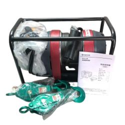 ◇◇ KYOCERA キョウセラ 据置型 電動ウインチ 150㎏ 滑車2個付 AWIM150 グレー Bランク