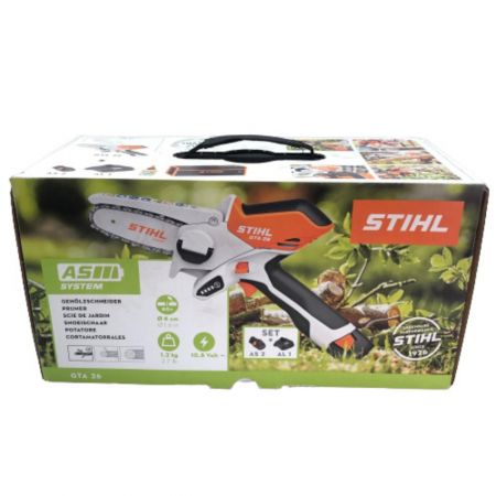  STIHL ガーデンカッター 充電器・充電池2個・ケース付 GTA26 オレンジ