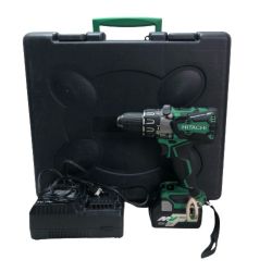 ◇◇ HiKOKI ハイコーキ 13ｍｍ コードレスドライバドリル 36ｖ 充電器・充電池1個・ケース付 DS36DA グリーン Cランク