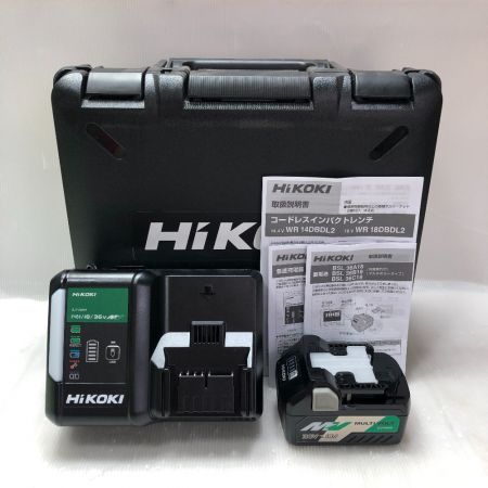  HiKOKI ハイコーキ コードレスインパクトレンチ 18ｖ 充電器・充電池2個・ケース付 WR18DBDL2 グリーン