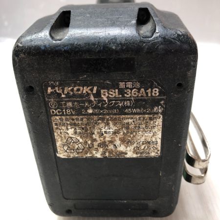  HiKOKI ハイコーキ インパクトドライバ 充電器・充電池2個・ケース付 36v WH36DC ブラック