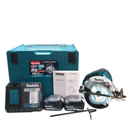  MAKITA マキタ 165ｍｍ 充電式マルノコ 18ｖ 充電器・充電池2個・ケース付 HS631DGXS