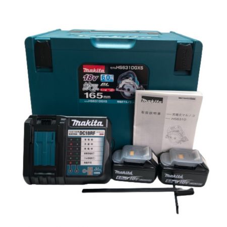  MAKITA マキタ 165ｍｍ 充電式マルノコ 18ｖ 充電器・充電池2個・ケース付 HS631DGXS