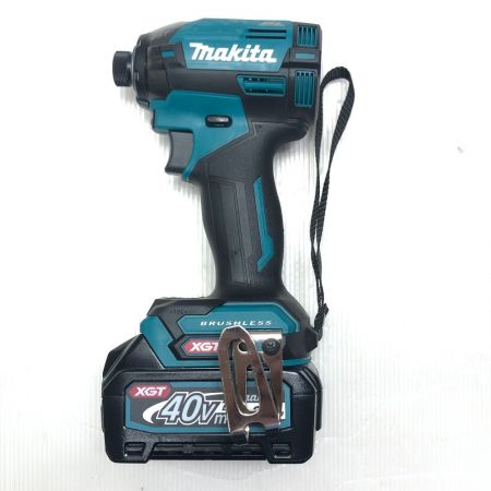  MAKITA マキタ 電式インパクトドライバ 40ｖmax 充電器・充電池２個・ケース付 TD002GRDX ブルー