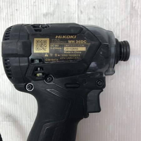  HiKOKI ハイコーキ コードレスインパクトドライバ 36V 充電器・充電池2個・ケース付 WH36DC ブラック
