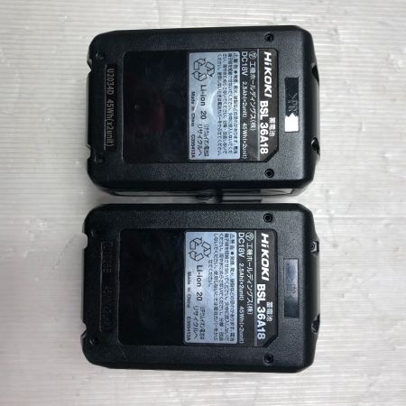  HiKOKI ハイコーキ コードレスインパクトドライバ 36V 充電器・充電池2個・ケース付 WH36DC ブラック