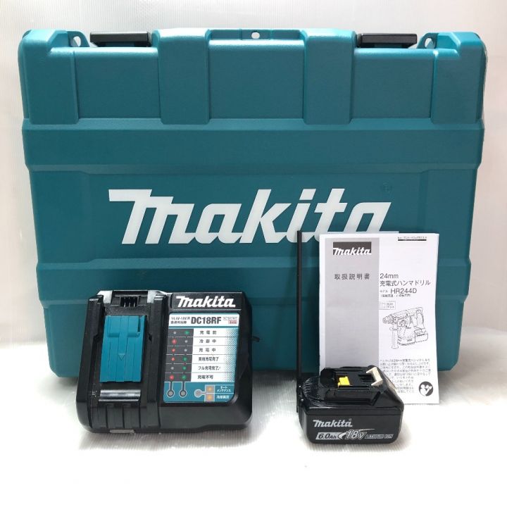 MAKITA マキタ ハンマドリル 充電器・充電池1個・ケース付 18v HR244D ブラック｜中古｜なんでもリサイクルビッグバン