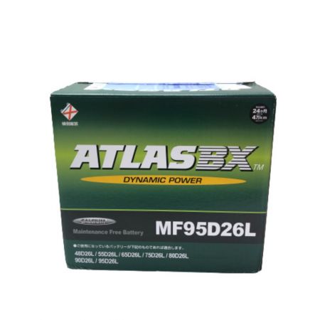  ATLAS アトラス カーバッテリー 12v 2023年製 MF95D26L ホワイト