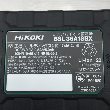  HiKOKI ハイコーキ 電動工具 インパクトドライバ 未使用品(S) 付属品完備 WH36DC グリーン