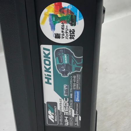  HiKOKI ハイコーキ 電動工具 インパクトドライバ 未使用品(S) 付属品完備 WH36DC グリーン