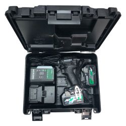 ◇◇ HiKOKI ハイコーキ インパクトドライバ　充電器・充電池２個・ケース付 WH36DC ブラック Aランク