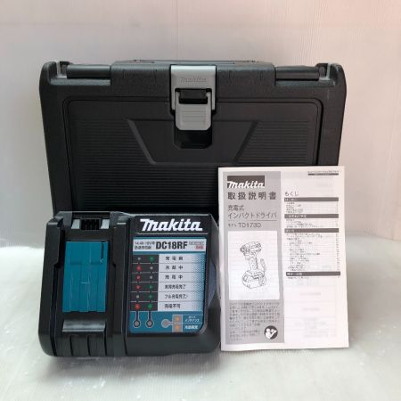  MAKITA マキタ 充電式インパクトドライバ 18v 充電器・ケース付 TD173D ブラック