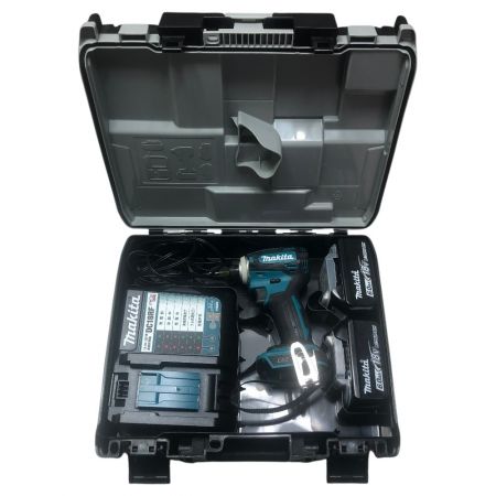  MAKITA マキタ 充電式インパクトドライバ 18ｖ 充電器・充電池2個・ケース付 TD172DRGX ブルー