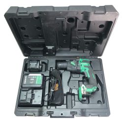 ◇◇ HiKOKI ハイコーキ 18mm コードレスロータリハンマドリル 充電器・充電池1個・ケース・ドリル付 DH18DPB グリーン Cランク