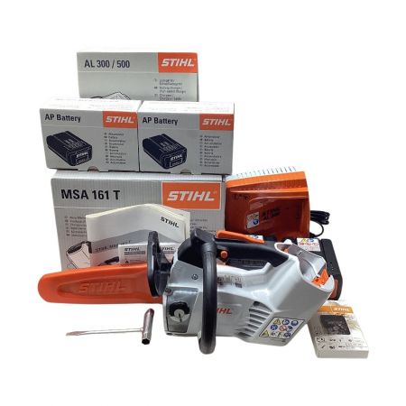 中古】 STIHL チェーンソー 充電器・充電池2個付 MSA161T ホワイト