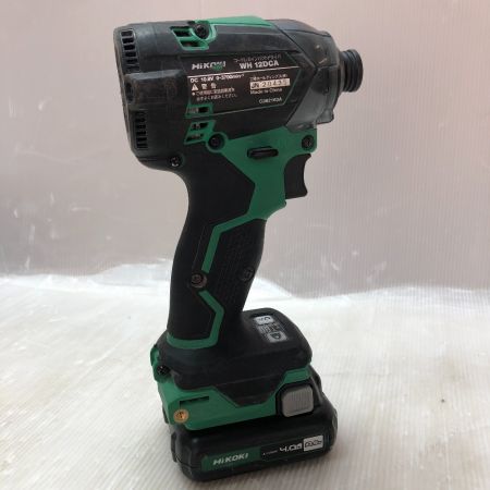  HiKOKI ハイコーキ インパクトドライバ 充電器・充電池2個・ケース付 10.8v WH12DCA グリーン