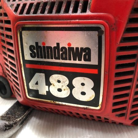  shindaiwa 新ダイワ チェーンソー 本体のみ 100v  E488(G) レッド