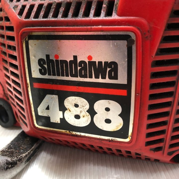 shindaiwa 新ダイワ チェーンソー 本体のみ 100v E488(G) レッド｜中古｜なんでもリサイクルビッグバン