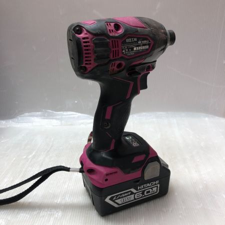  HITACHI 日立 インパクトドライバ 充電器・充電池2個・ケース付 18v WH18DDL2 ショッキングピンク