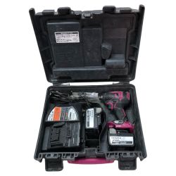 ◇◇ HITACHI 日立 インパクトドライバ 充電器・充電池2個・ケース付 14.4v WH14DDL ショッキングピンク Cランク