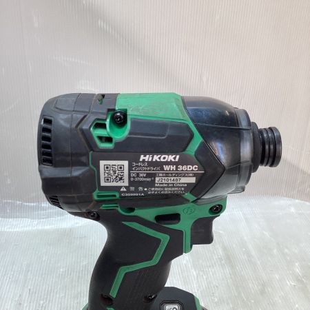  HiKOKI ハイコーキ インパクトドライバ　充電器・充電池２個・ケース付 WH36DC グリーン