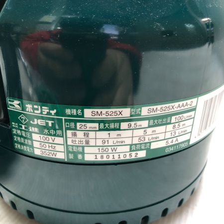  KOSHIN 水中ポンプ 付属品完備 100v SM-525X グリーン