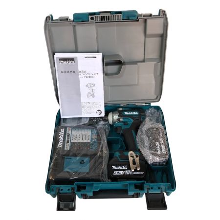  MAKITA マキタ 充電式インパクトレンチ 18ｖ 充電器・充電池2個・ケース付 TW300DRGX ブルー