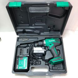 ◇◇ MAKITA マキタ 充電式ドライバドリル 14.4ｖ 充電器・充電池1個・ケース付 MDF347D グリーン Cランク