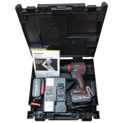 ◇◇ Panasonic パナソニック ドライバドリル 充電器・充電池2個・ケース付 14.4v/18v EZ1DD1 ブラック Cランク