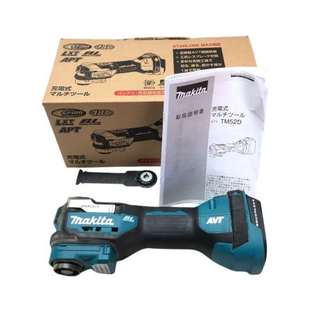  MAKITA マキタ 充電式マルチツール 18ｖ 取説・先端工具付 TM52DZ ブルー