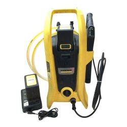 ◇◇ KARCHER ケルヒャー 高圧洗浄機 充電器・充電池2個付 コードレス式 K2 コードレス バッテリーセット イエロー Cランク