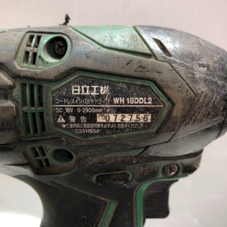  HITACHI 日立 インパクトドライバ 充電器・充電池1個・ケース付 18v WH18DDL2 グリーン