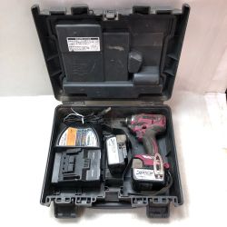 ◇◇ HITACHI 日立 インパクトレンチ 充電器・充電池2個付 コードレス式 14.4v WR14DBAL ショッキングピンク Cランク