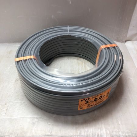  富士電線工業(FUJI ELECTRIC WIRE) VVFケーブル 2023年製 3x2.0 グレー