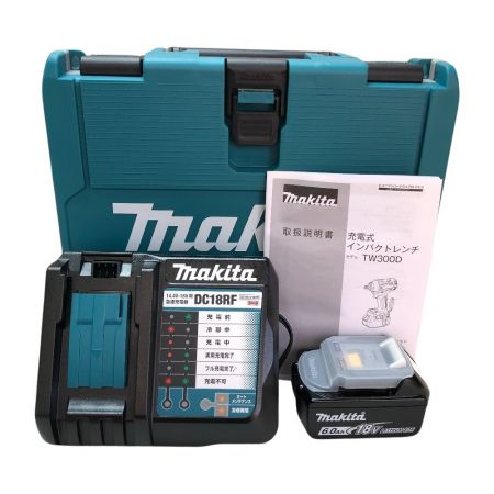  MAKITA マキタ 充電式インパクトレンチ 18ｖ 付属品完備 TW300DRGX ブルー