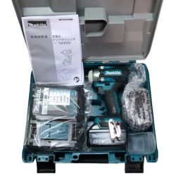◇◇ MAKITA マキタ 充電式インパクトレンチ 18ｖ 充電器・充電池2個・ケース付 TW300DRGX ブルー Sランク