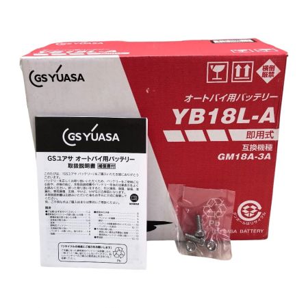  GS YUASA オートバイ用バッテリー バッテリー電解液2本セット YB18L-A