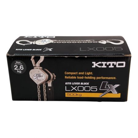  KITO キトー レバーブロック 0.5ｔ LX005 ライトグレー