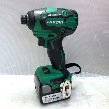  HiKOKI ハイコーキ インパクトドライバ 充電器・充電池2個・ケース付 コードレス式 14.4v WH14DB グリーン