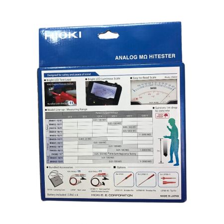  HIOKI 絶縁抵抗計 アナログメグオームハイテスタ IR4041-10