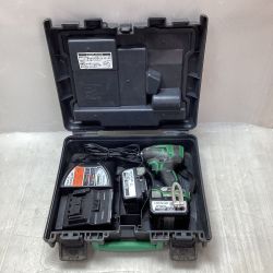◇◇ HITACHI 日立 インパクトドライバ 充電器・充電池2個・ケース付 14.4ｖ WH14DDL グリーン Cランク