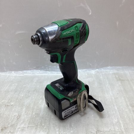  HITACHI 日立 インパクトドライバ 充電器・充電池2個・ケース付 14.4ｖ WH14DDL グリーン