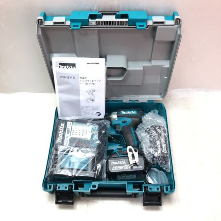  MAKITA マキタ 充電式インパクトドライバ 18ｖ 充電器・充電池２個・ケース付 TD157DRGX ブルー